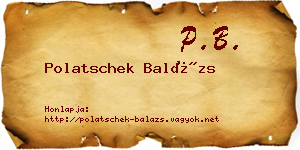 Polatschek Balázs névjegykártya